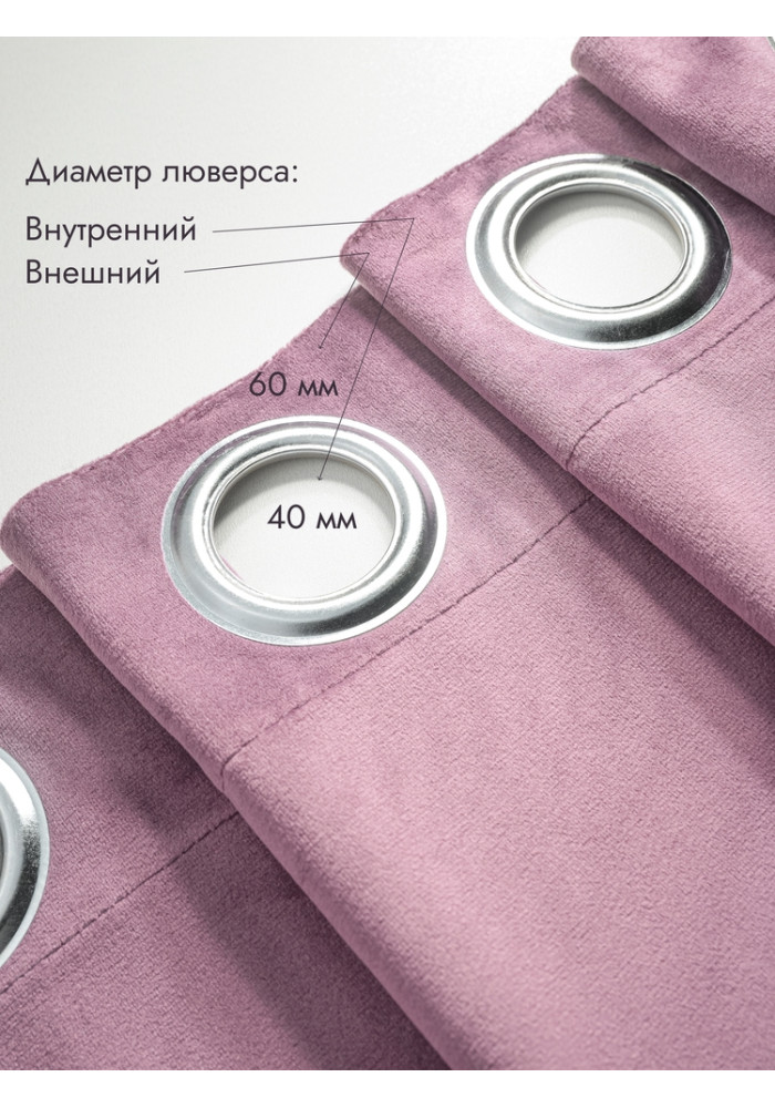 Штора Бархат в примерочную (сиреневый) 2350 мм