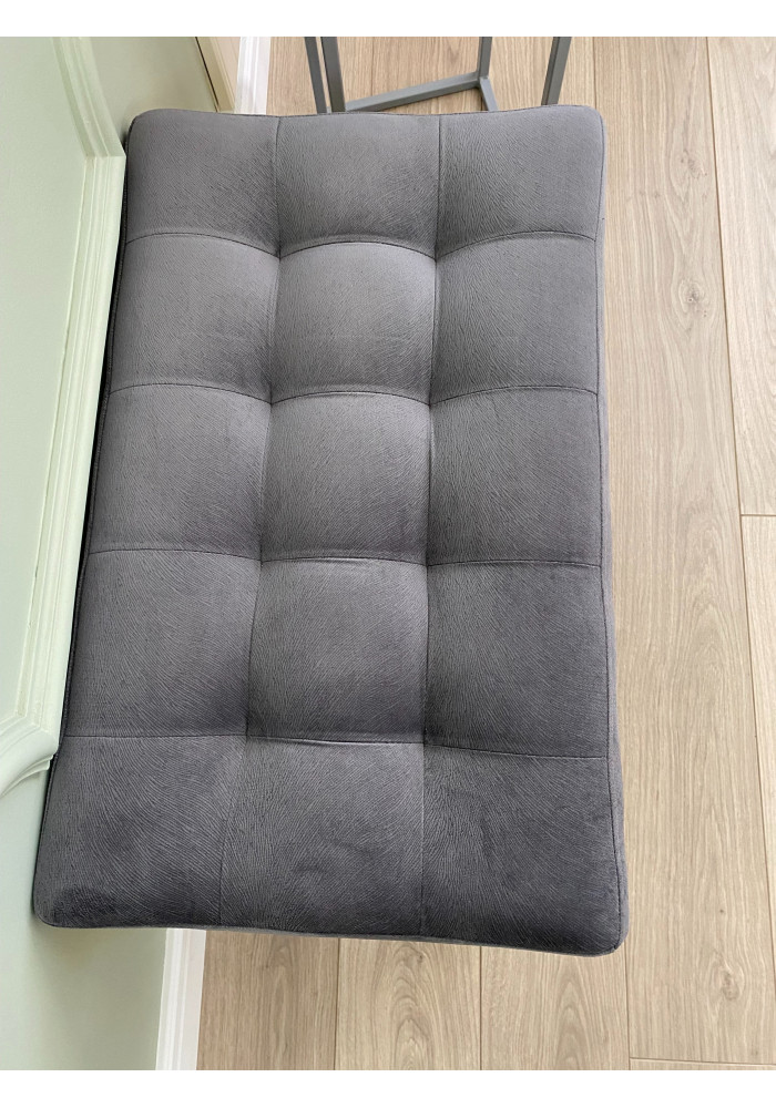 Банкетка Оди-62 Велюр золото/серый