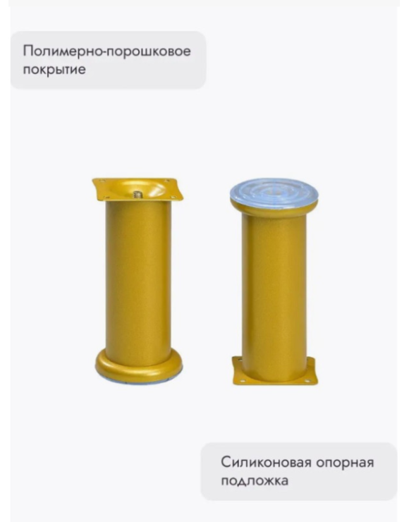 Ножки для мебели 150х50 мм (4 шт) золото