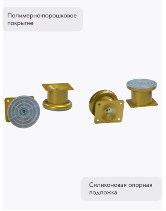 Ножки для мебели 50х50 мм (4 шт) золото