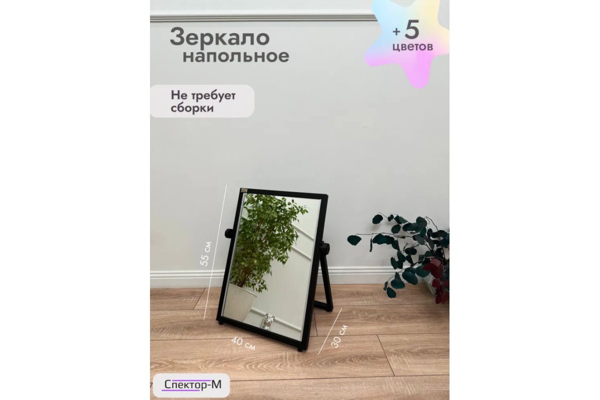 Зеркало напольное обувное/черное