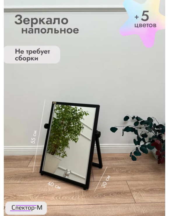 Зеркало напольное обувное/черное