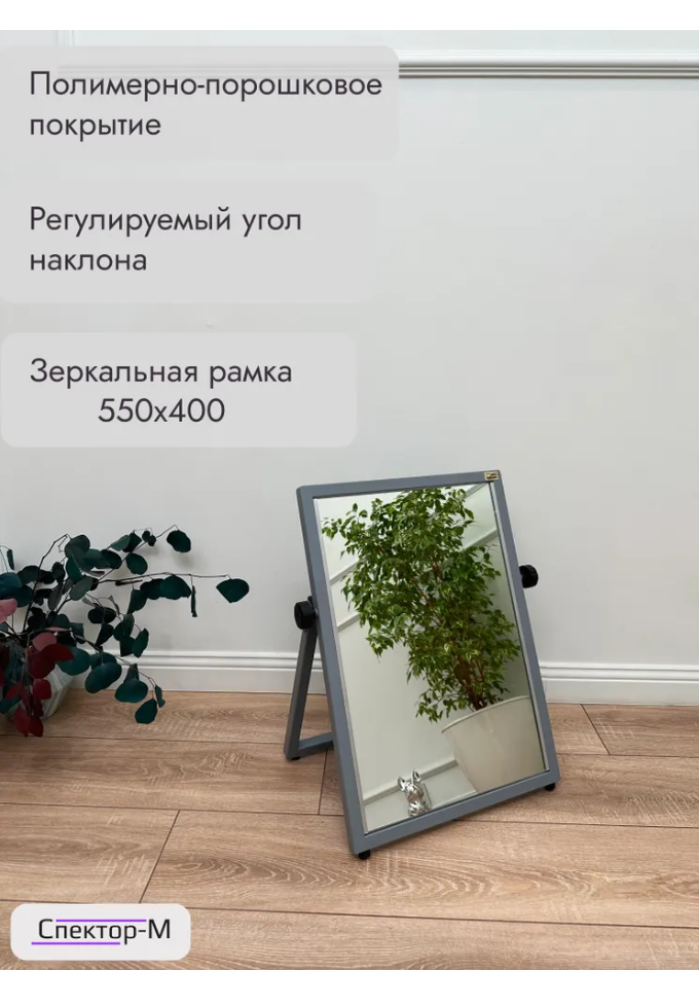 Зеркало напольное обувное/серый