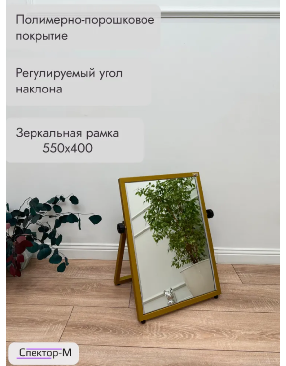 Зеркало напольное обувное/золото