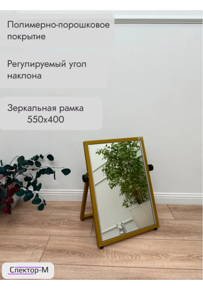 Зеркало напольное обувное/золото