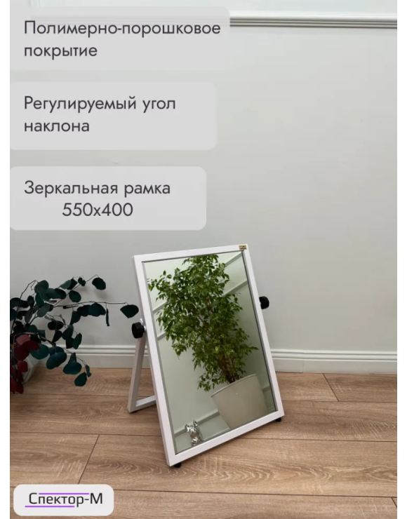 Зеркало напольное обувное/белый
