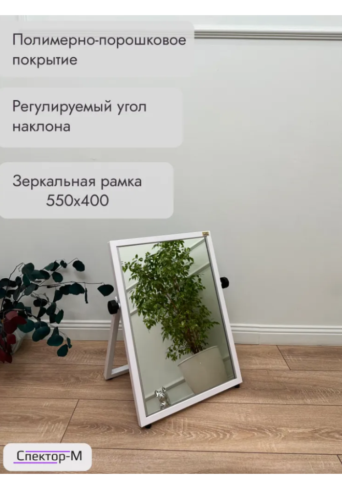 Зеркало напольное обувное/белый