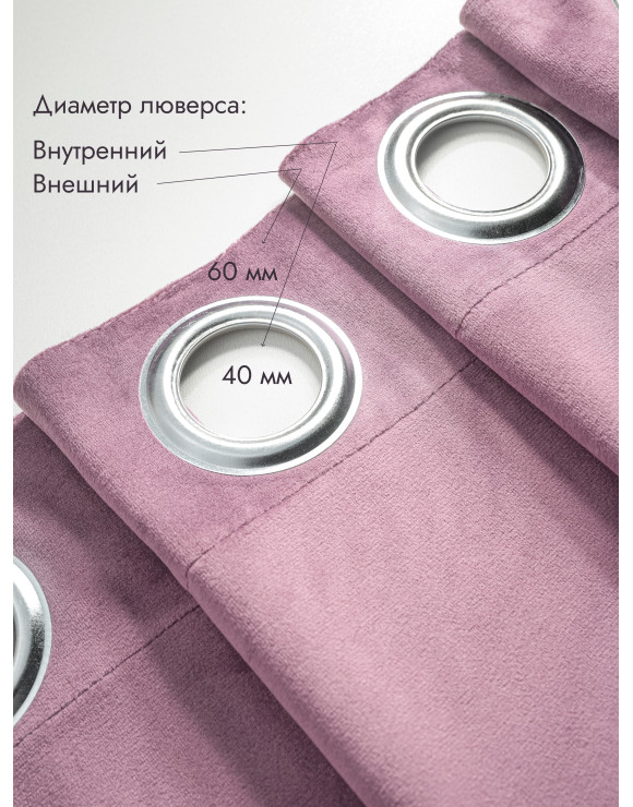 Штора Бархат в примерочную (сиреневый) 1950 мм