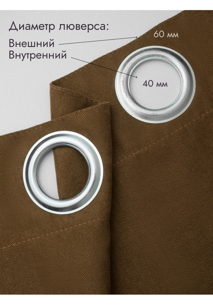 Штора Канвас в примерочную (коричневый) 1950 мм