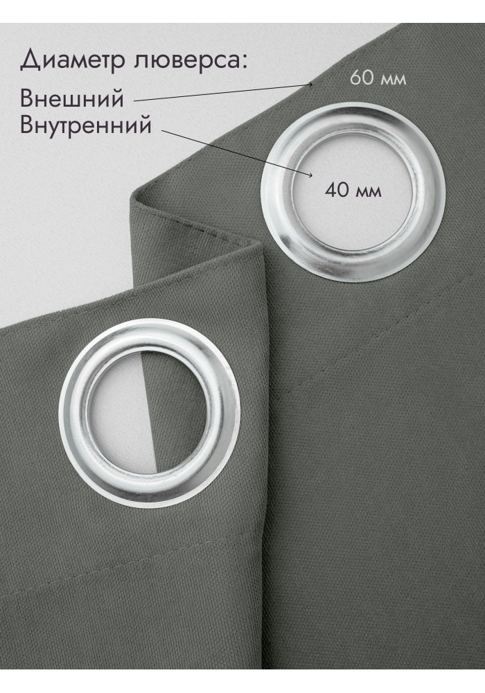 Штора Канвас в примерочную (серый) 1950 мм