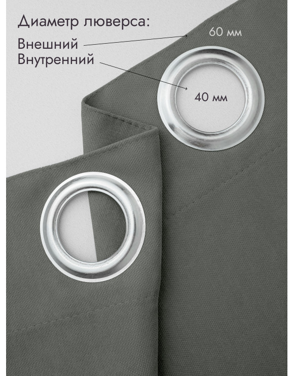 Штора Канвас в примерочную (серый) 2350 мм
